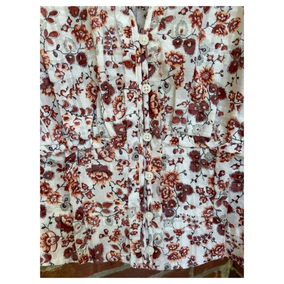 NWOT Anthropologie Smocked Buttondown Blouse  Size Small - Picture 8 of 16